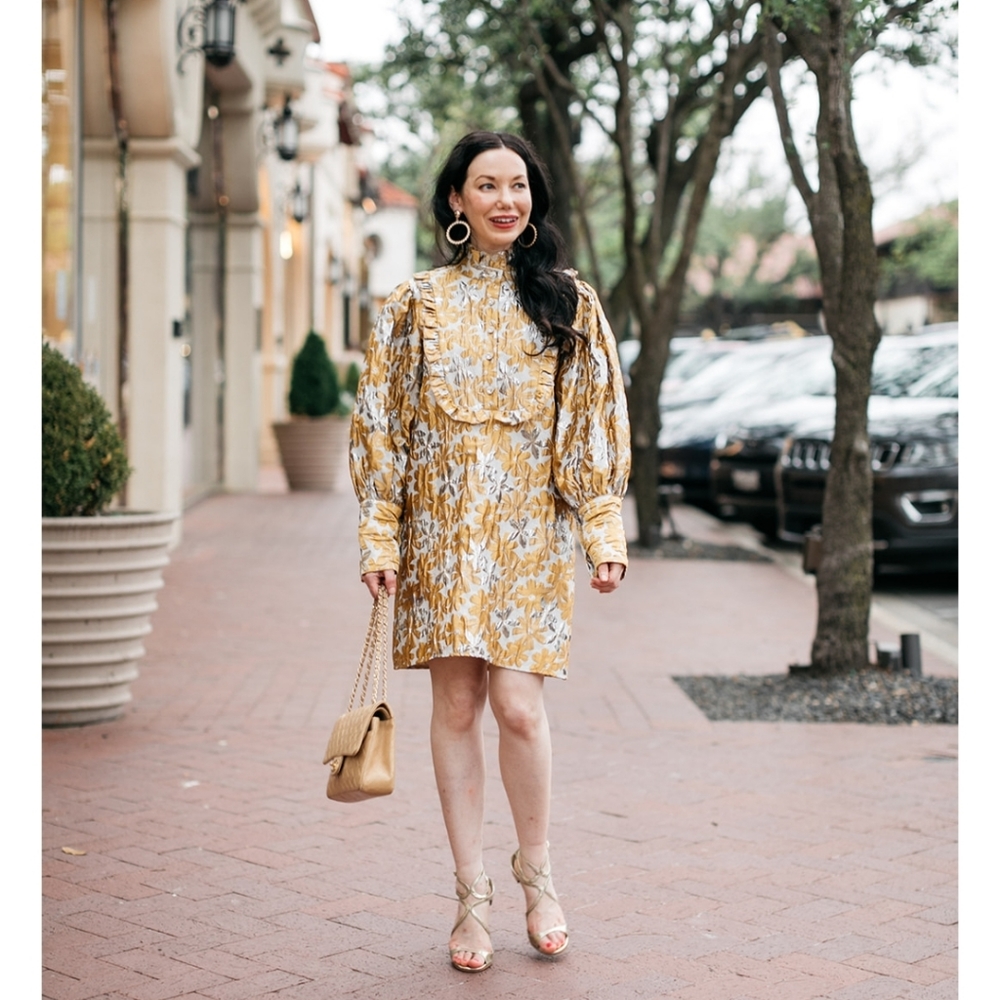Sister Jane Mustard Floral Mini Dress